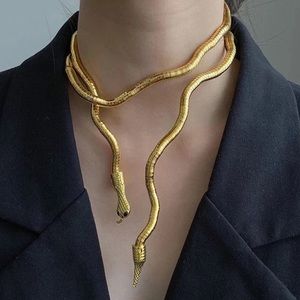 Bendable Gold Metal Snake Necklace Bracelet